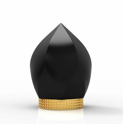 Buy Zinc Alloy Luxury Perfume Bottle Cap Gold Plating Metal Lettering Customized Logo online manufacture