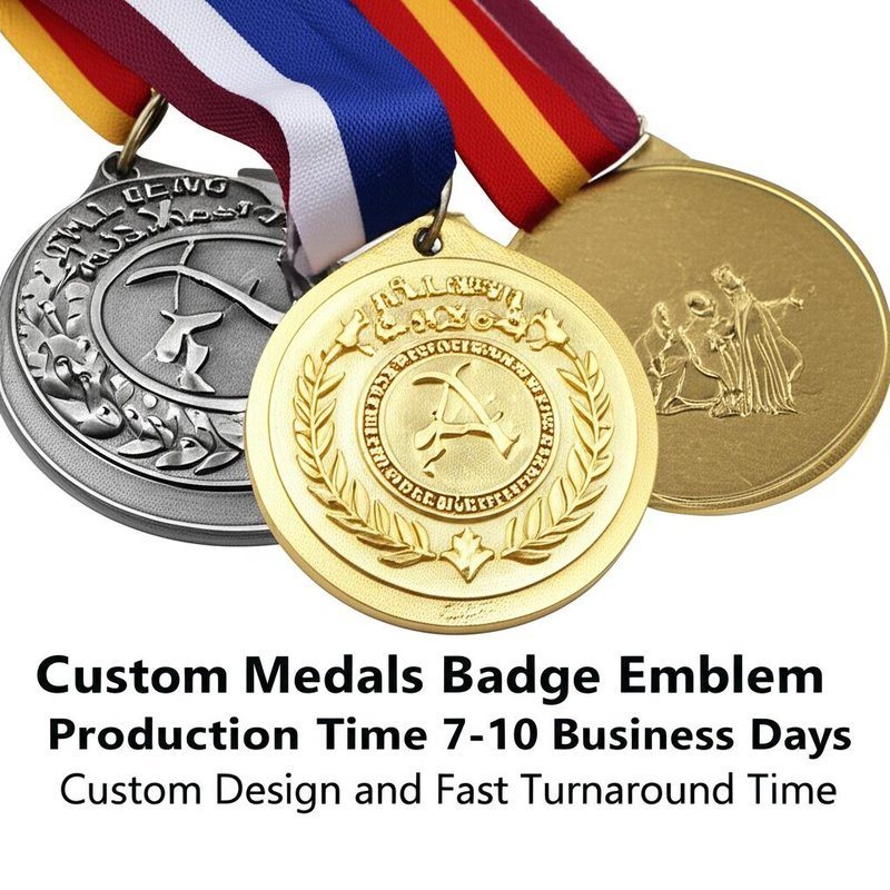 Custom Medals Rectangle Custom Metal Medal with 2mm Thickness and Customized Size Featuring ...