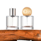 Perfume Glass Bottle 30ml 50ml Bayonet Cylinder Transparent Perfume Subpackage Cosmetics Spray Bottle With Wooden Cover
