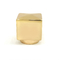 Creative Zinc Alloy Gold Cube Shape Metal Zamac Perfume Bottle Cap