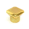 Classic Hot Sale Zinc Alloy Gold Rectangle Shape Metal Zamac Perfume Bottle Cap