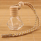 8ML Diamond Perfume Bottle, Car Perfume Bottle Pendant, Transparent Glass, Empty Bottle with wooden cap