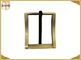 Square Metal Brass Belt Buckles Environmental Electroplated Zinc Alloy Material