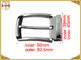 Latest Design Shiny Sterling Silver Metal Belt Buckle With Laser Engraved Logo