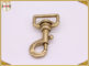Brass Plated Swivel Eye Bolt Snap Hooks For Handbags 25mm Wide Zinc Alloy Material