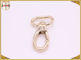 Metal Swivel D Rings And Snap Hooks Standard Precise Light Gold Color