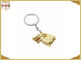 Colourful Zinc Alloy Material Metal Key Ring Holder Electroplate Hunging Dia 40mm