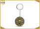 Personalized Small Metal Key Chain Rings For Collections Gifts Skull Shaped Brass Plating