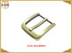 Gold Zinc Alloy Pin Metal Belt Buckle / Mens Fashion Belt Buckles
