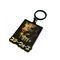 Cartoon Pattern Colored Metal Key Ring 3d Square Zinc Alloy For Children