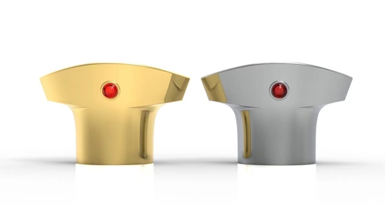 Golden Metal T-shaped Luxury Zamak Perfume Caps For FEA 15 Perfume Glass Bottles