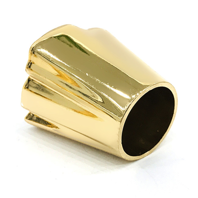 Custom Flower Type Light Gold Color Zamak Aluminum Perfume Bottle Caps