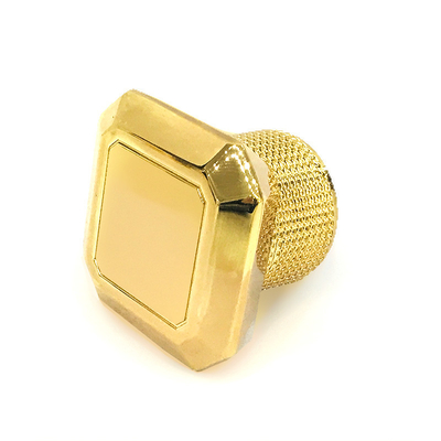 Classic Hot Sale Zinc Alloy Gold Rectangle Shape Metal Zamac Perfume Bottle Cap