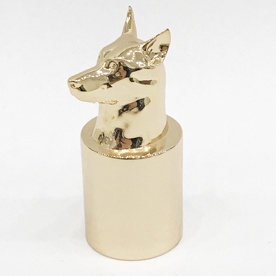 High Polished Metal Dog Snap Zamak Perfume Bottle Cap