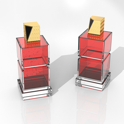 Unique Rectangle Zamac Perfume Cap For Bottle Cap With Customized Design