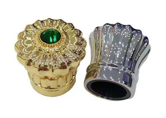 Round Luxurious  Zamak Perfume Bottle Lid With Irregular Surface