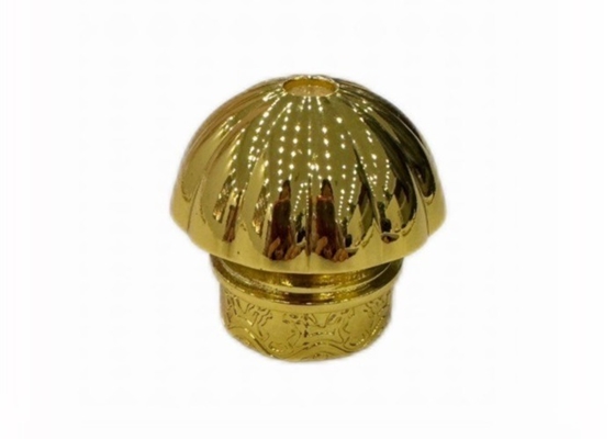 Customized Dome Shaped Metal Perfume Cap Zinc Perfume Glass Bottle Lids