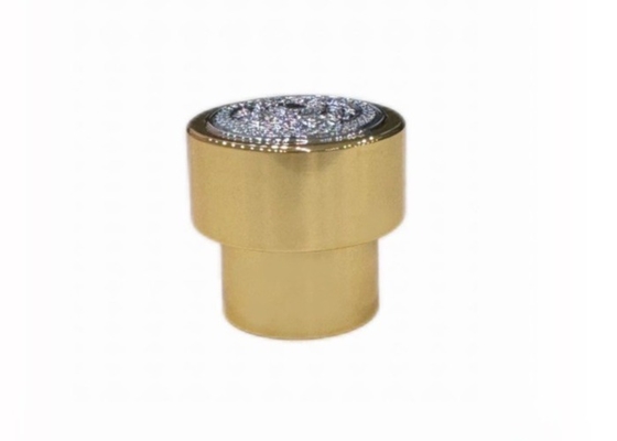 Shiny T Shaped Zamak Perfume Caps Customized Glass Perfume Bottle Closures