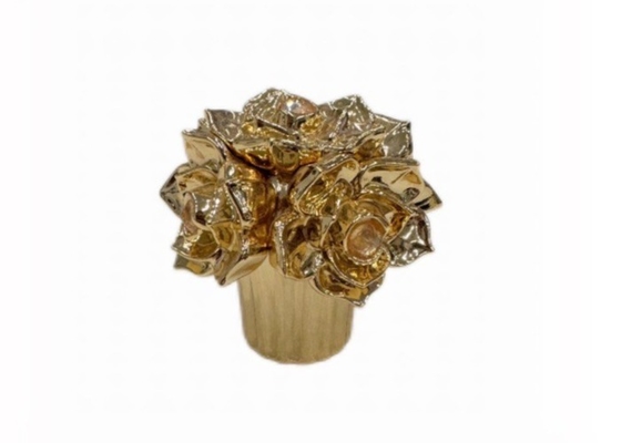 Pink Diamond Flower Shape Zamak Perfume Caps Special Zinc Alloy Perfume Lid