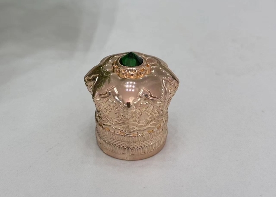 Zinc Alloy Green Diamond Zamak Perfume Caps Perfume Lid With Customized Logo