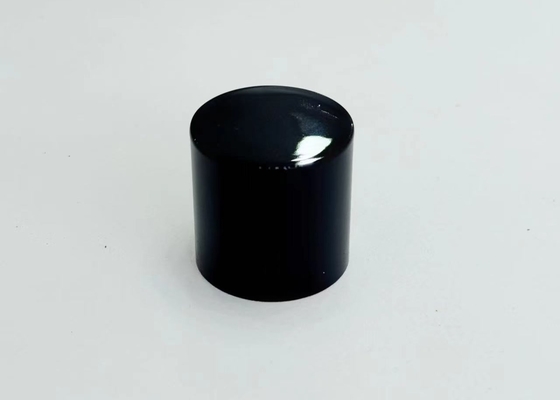 High-grade Shiny Black Zinc Metal Perfume Cap For Custom Fragrance Presentation