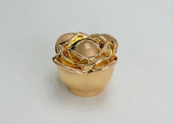 Floral-Shaped Zinc Alloy Perfume Bottle Caps Perfume Lids With Customized Logo