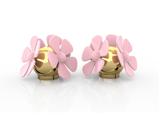 Flower Shaped Customized Logo Zamak Perfume Caps Zinc Alloy Perfume Lids