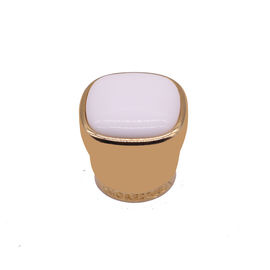 Fashion Elegent Gold Zinc Alloy Perfume Bottle Caps , Cosmetic Bottle Caps With Logo