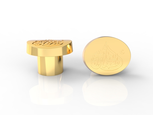 Shiny Gold Customied Own Logo Zamak Perfume Caps Zinc Perfume Bottle Caps