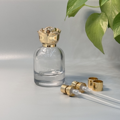 Customized Flower Shaped Zinc Alloy Metal Perfume Cap For Elegant And Durable Fragrance Packaging With Custom Logo