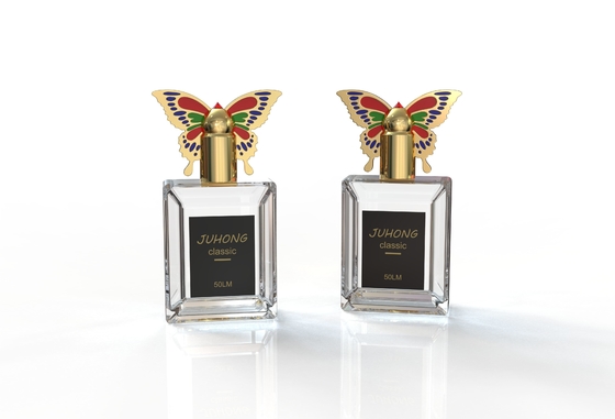 Butterfly Shaped Eco Friendly Zamak Perfume Caps for Fragrance Packaging Solutions