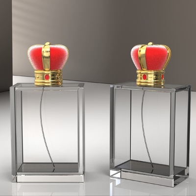 Gold Crown Shaped Luxury Zamak Perfume Caps For Fea 15 Perfume Glass Bottles