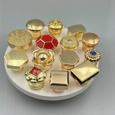 Custom Logo Perfume Bottle Caps For FEA15 Glass Bottle In Antique Brass Finish