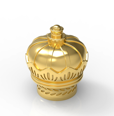 Crown Shaped Elevate Fragrance Packaging High-Grade Zinc Alloy Zamak Perfume Caps
