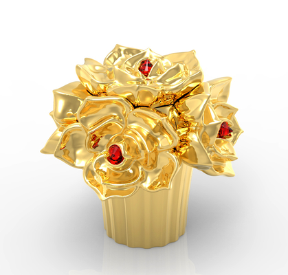 Flower-Shaped Zinc Alloy Perfume Bottle Caps For Eco-friendly Packaging