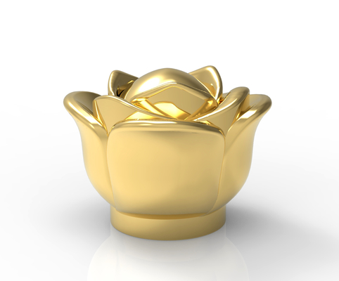 Flower Shaped Customized Logo Premium Glossy Square-Shaped Cap Perfume Cap for Fea 15