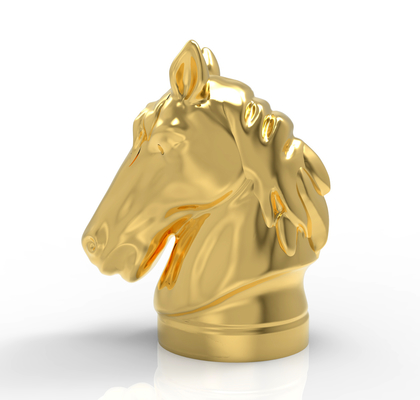 Horse Shaped Existing Mould Zamak Perfume Caps Metal Cap For Elegant And Durable Fragrance Packaging With Custom Logo