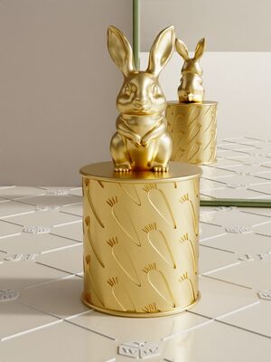 Hot-selling high-quality customized rabbit Zamak perfume cap, zinc alloy perfume set cap