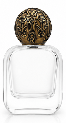 Vintage Floral Design Customizable Logo Lightweight Zinc Alloy Perfume Cap for Luxury Fragrance Bottles