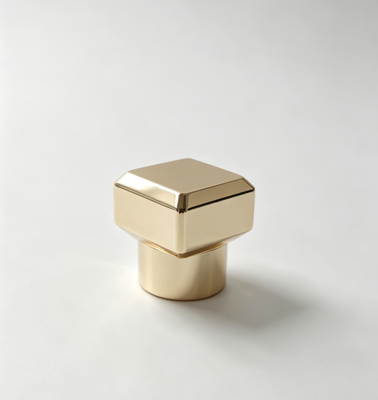 Minimalist Cut Zinc Alloy Perfume Bottle Cap - High-End Gold Plated