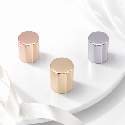 Customizable Zamak Perfume Cap with Mirror Rose Gold Plating and Leak-Proof Seal for FEA 15 Bottles