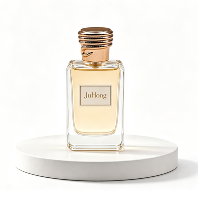 Twisted Thread Zamac FEA15 Perfume Cap With Side Hook, Rose Gold Zinc Alloy Lid