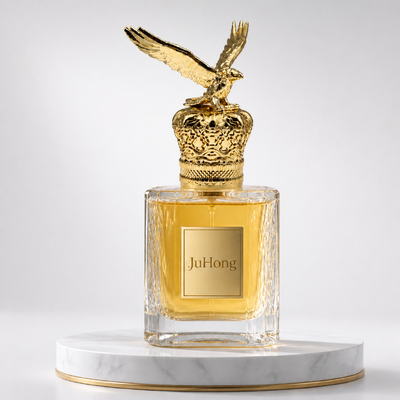 Ornate Eagle‑on‑Crown Zamac FEA15 Perfume Cap, Gold‑Plated Zinc Alloy Decorative Bottle Top