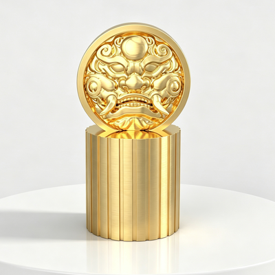 Custom Any Shape Zamac Zinc Alloy Perfume Cap | Embossed Beast Face Luxury Metal Perfume Bottle Lid