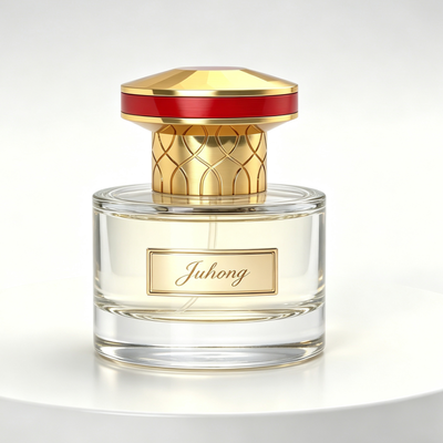 Luxury Geometric Embossed Zamac Magnetic Perfume Cap