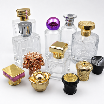 Fragrance Cap FEA15 Zinc Alloy Animal Floral Carved Perfume Bottle Lid Custom Logo Magnetic Perfume Bottle Cap Zinc Alloy Lid