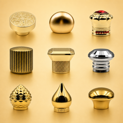 Zamac Perfume Cap with Aluminum Pump Zinc Alloy Animal Floral Carved Perfume Bottle Lid Custom Logo Magnetic Perfume Bottle Cap Zinc Alloy Lid