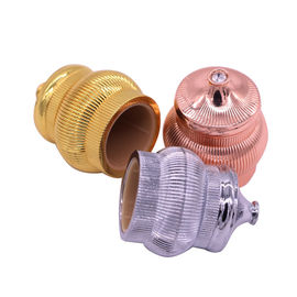 Color Gold Zamak Perfume Caps For 15mm Neck , Durable Magnetic Perfume Cap