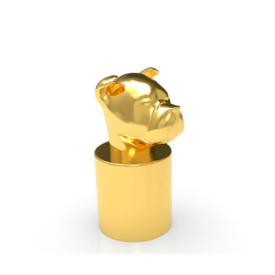 Custom Dog Head Gold Fasion ISO 9001 Perfume Bottle Caps