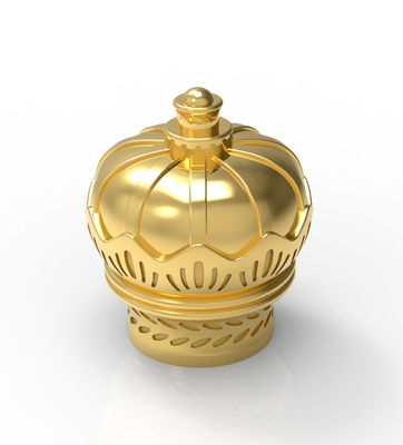 Gold Color New Design Perfume Bottle Cap Crown Shape Zamak Material